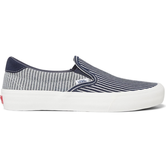 Vans Other - Vans Vault 59 LX Suede Trimmed Striped Denim Shoe